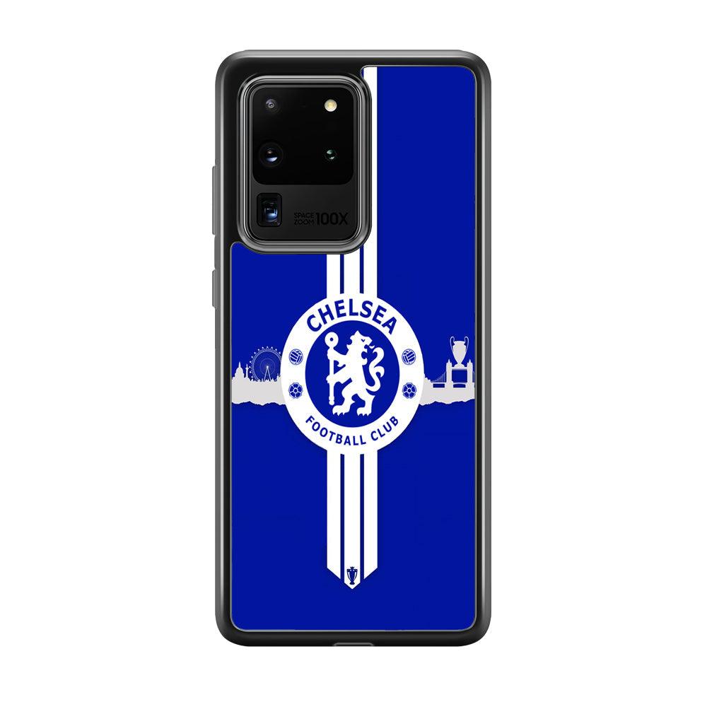 Chelsea Pride for The Town Samsung Galaxy S20 Ultra Case-Rubber Black (2D Case)-Oxvistore