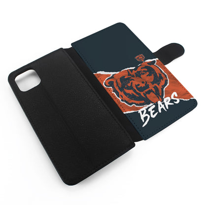 Chicago Bears Logo Flip Wallet Phone Case