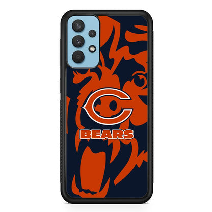 Chicago Bears Scream Silhouette Samsung Galaxy A32 Case-Oxvistore