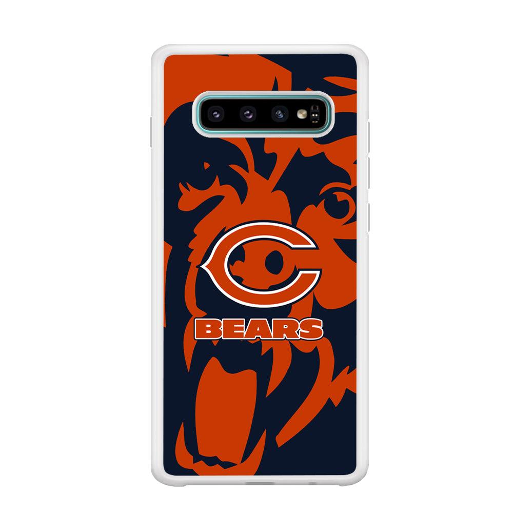 Chicago Bears Scream Silhouette Samsung Galaxy S10 Plus Case-Oxvistore