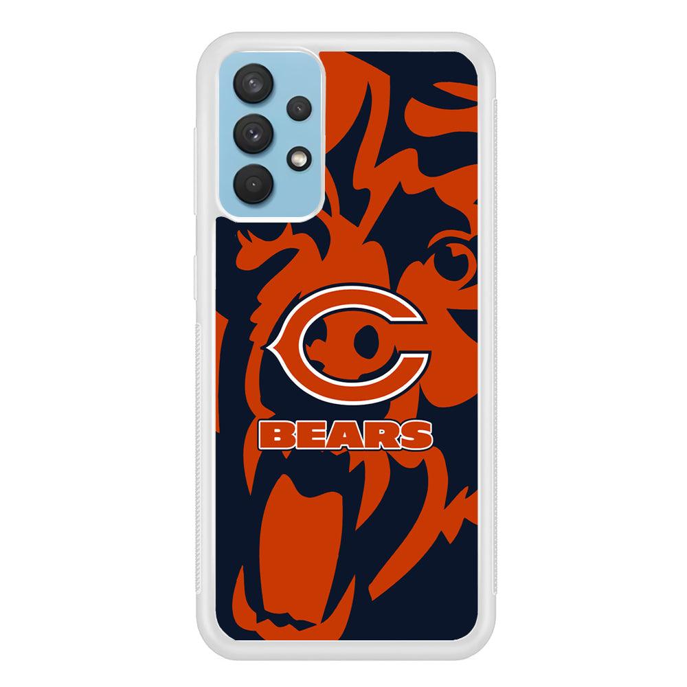 Chicago Bears Scream Silhouette Samsung Galaxy A32 Case-Oxvistore