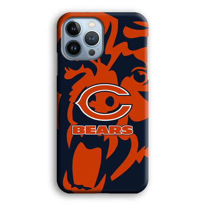 Chicago Bears Scream Silhouette iPhone 15 Pro Case-Oxvistore