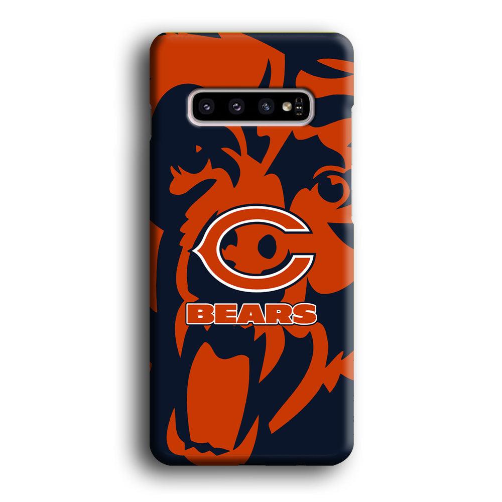 Chicago Bears Scream Silhouette Samsung Galaxy S10 Plus Case-Oxvistore