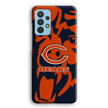 Chicago Bears Scream Silhouette Samsung Galaxy A32 Case-Oxvistore