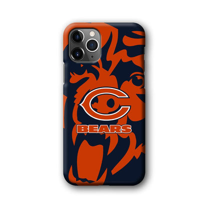 Chicago Bears Scream Silhouette iPhone 11 Pro Case-Oxvistore