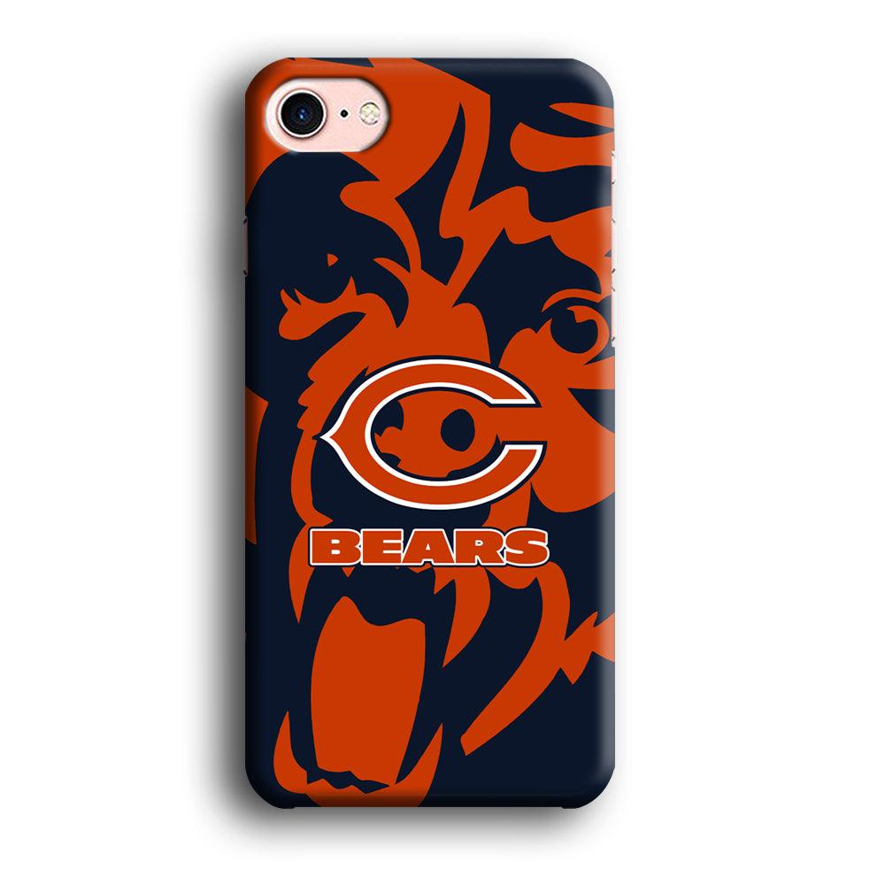 Chicago Bears Scream Silhouette iPhone 8 Case-Oxvistore