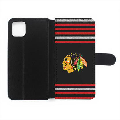 Chicago Blackhawks Logo Flip Wallet Phone Case