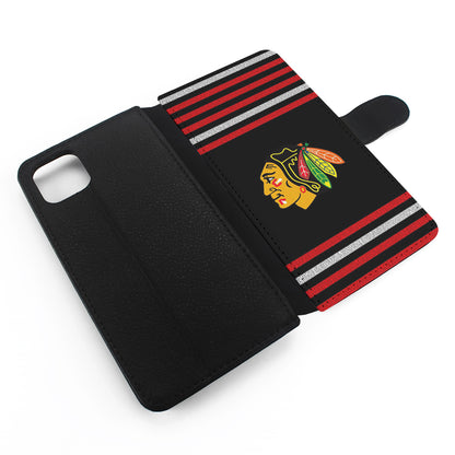 Chicago Blackhawks Logo Flip Wallet Phone Case