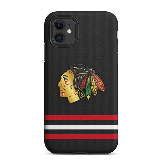 Chicago Blackhawks Pattern 2 in 1 Tough Phone Case-Oxvistore