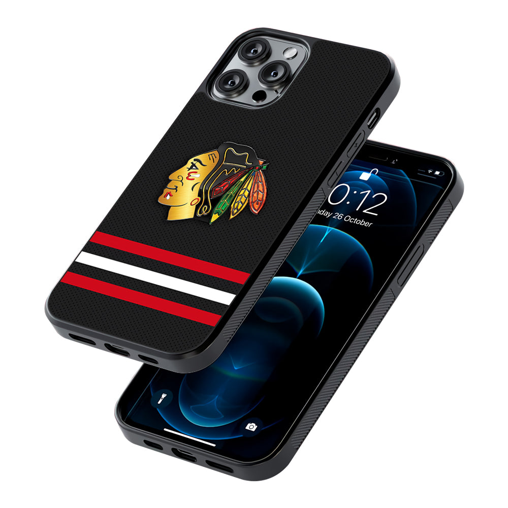 Chicago Blackhawks Pattern 2D Rubber Phone Case