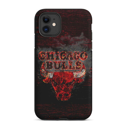 Chicago Bulls Burn 2 in 1 Tough Phone Case-Oxvistore