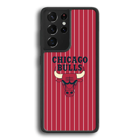 Chicago Bulls Extension of Passion Samsung Galaxy S24 Ultra Case-Rubber Black (2D Case)-Oxvistore