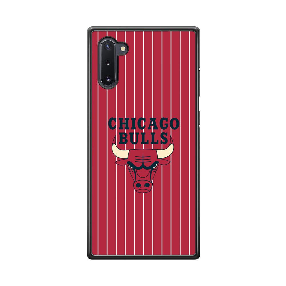 Chicago Bulls Extension of Passion Samsung Galaxy Note 10 Case-Rubber Black (2D Case)-Oxvistore