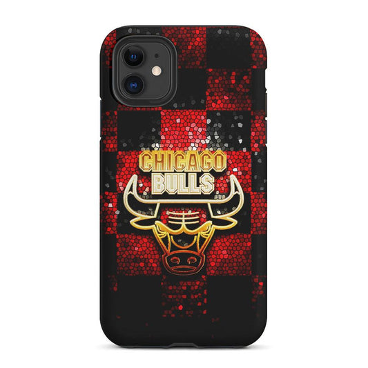 Chicago Bulls Glitter 2 in 1 Tough Phone Case-Oxvistore