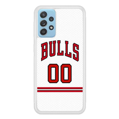 Chicago Bulls Red Line Jersey Samsung Galaxy A72 Case-Oxvistore