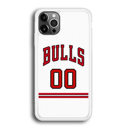 Chicago Bulls Red Line Jersey iPhone 12 Pro Case-Oxvistore