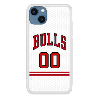 Chicago Bulls Red Line Jersey iPhone 15 Plus Case-Oxvistore