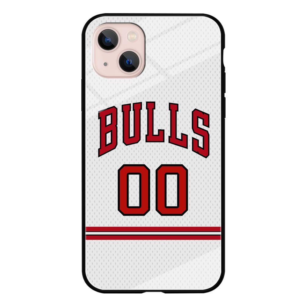 Chicago Bulls Red Line Jersey iPhone 15 Plus Case-Oxvistore