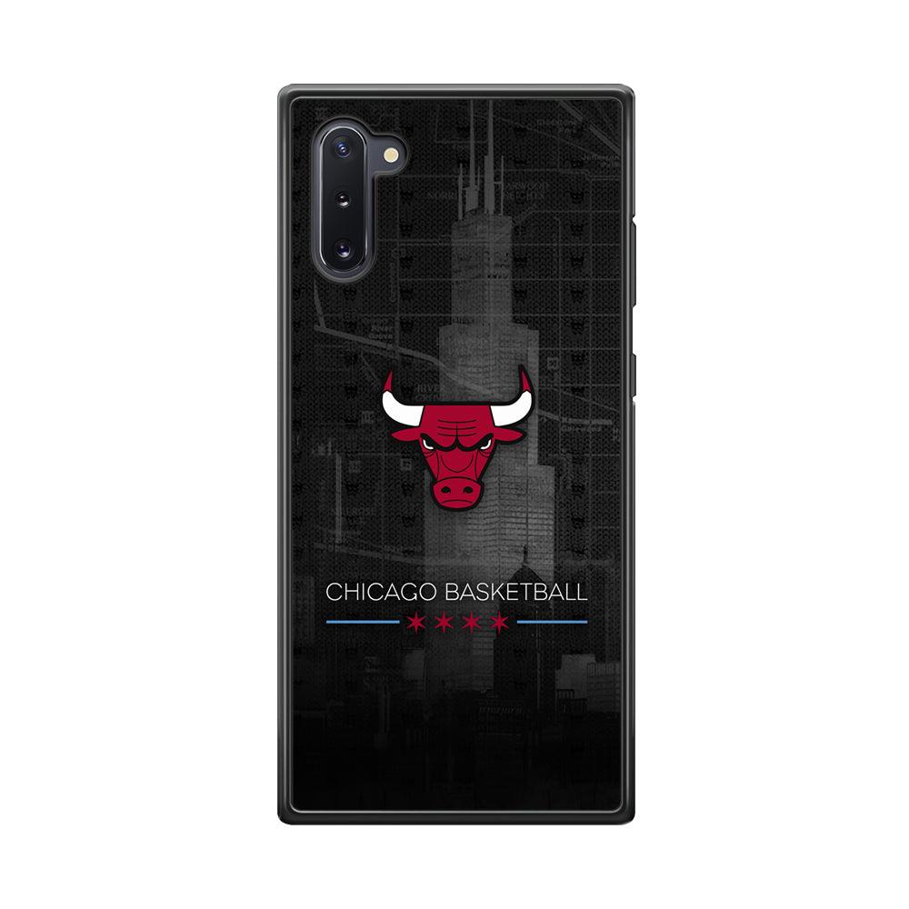 Chicago Bulls Soul of The City Samsung Galaxy Note 10 Case-Rubber Black (2D Case)-Oxvistore