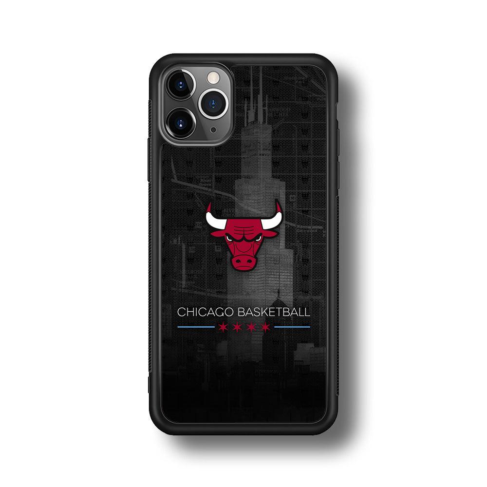 Chicago Bulls Soul of The City iPhone 11 Pro Max Case-Rubber Black (2D Case)-Oxvistore