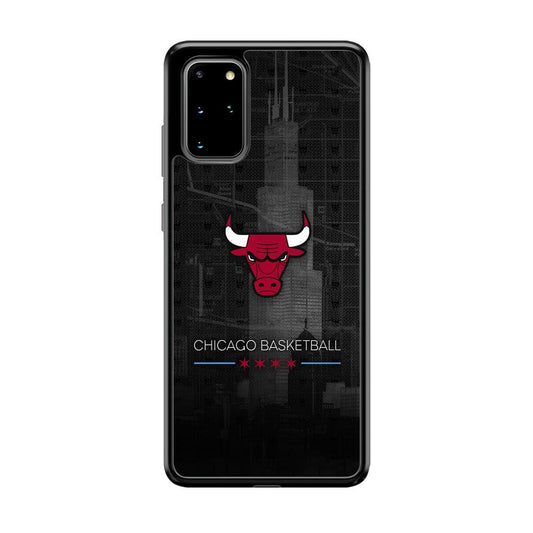 Chicago Bulls Soul of The City Samsung Galaxy S20 Plus Case-Rubber Black (2D Case)-Oxvistore