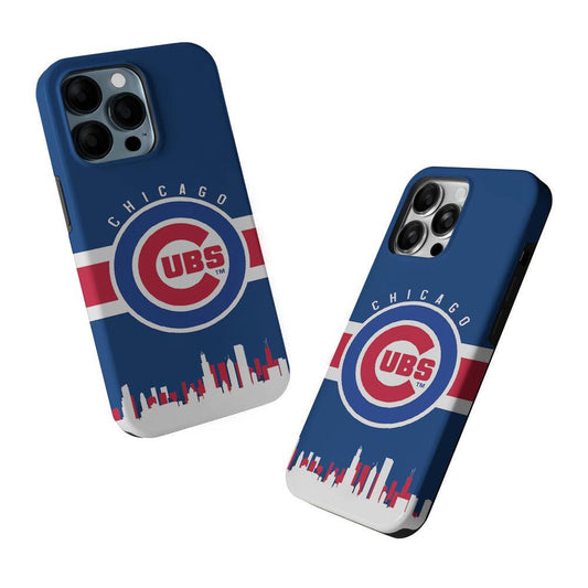 Chicago Cubs Logo 2 in 1 Tough Phone Case-Oxvistore