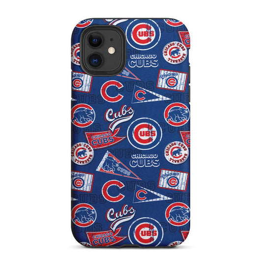 Chicago Cubs Retro 2 in 1 Tough Phone Case-Oxvistore