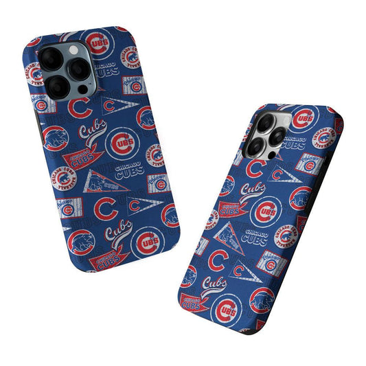 Chicago Cubs Retro 2 in 1 Tough Phone Case-Oxvistore