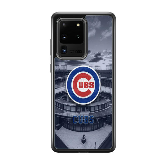 Chicago Cubs Season of Winter Samsung Galaxy S20 Ultra Case-Rubber Black (2D Case)-Oxvistore