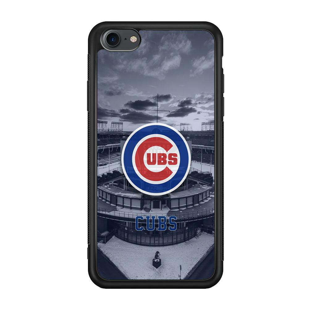 Chicago Cubs Season of Winter iPhone 7 Case-Rubber Black (2D Case)-Oxvistore