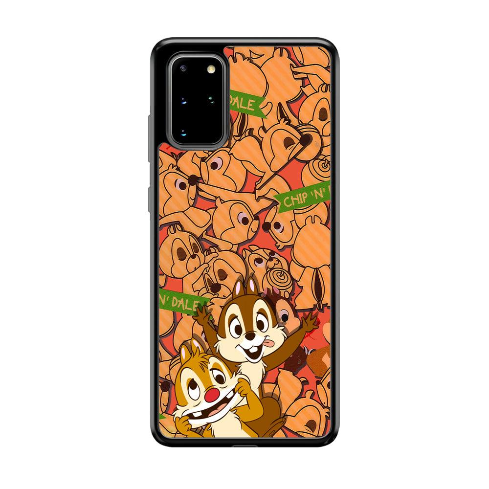 Chip N Dale Face of The Day Samsung Galaxy S20 Plus Case-Rubber Black (2D Case)-Oxvistore