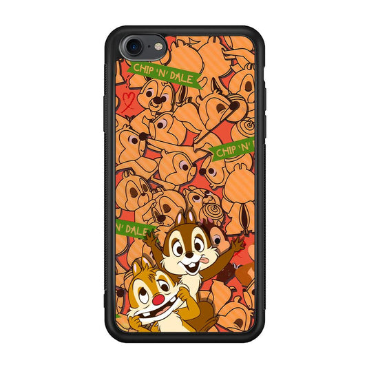 Chip N Dale Face of The Day iPhone 7 Case-Rubber Black (2D Case)-Oxvistore