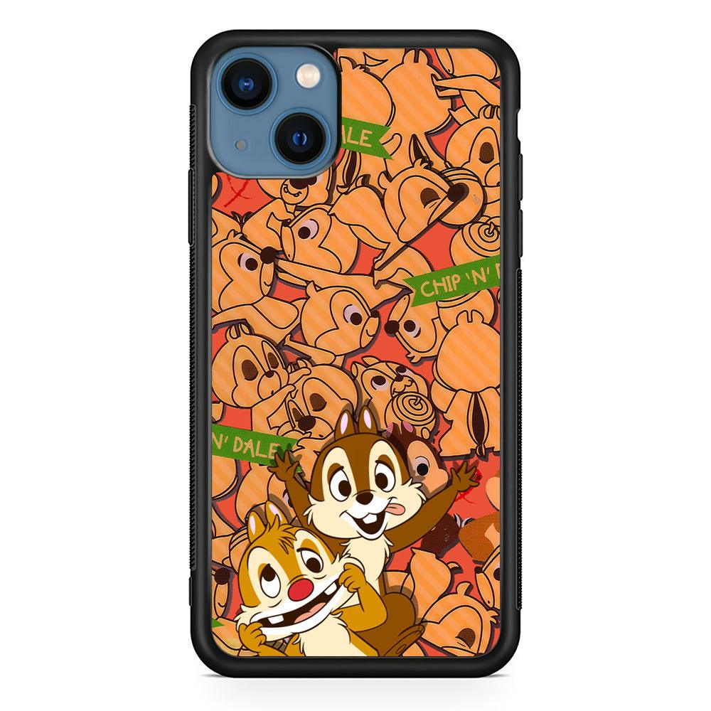 Chip N Dale Face of The Day iPhone 15 Case-Rubber Black (2D Case)-Oxvistore