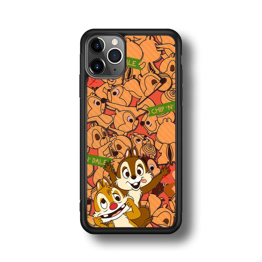 Chip N Dale Face of The Day iPhone 11 Pro Max Case-Rubber Black (2D Case)-Oxvistore