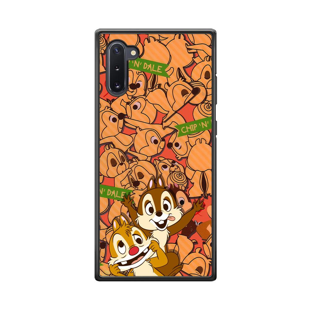 Chip N Dale Face of The Day Samsung Galaxy Note 10 Case-Rubber Black (2D Case)-Oxvistore
