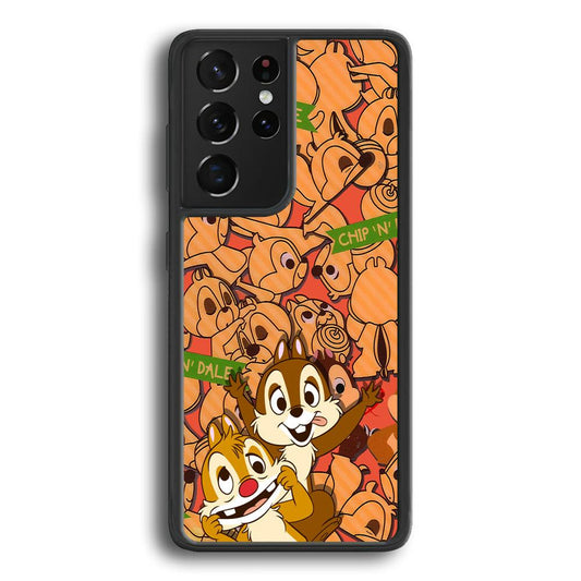 Chip N Dale Face of The Day Samsung Galaxy S23 Ultra Case-Rubber Black (2D Case)-Oxvistore