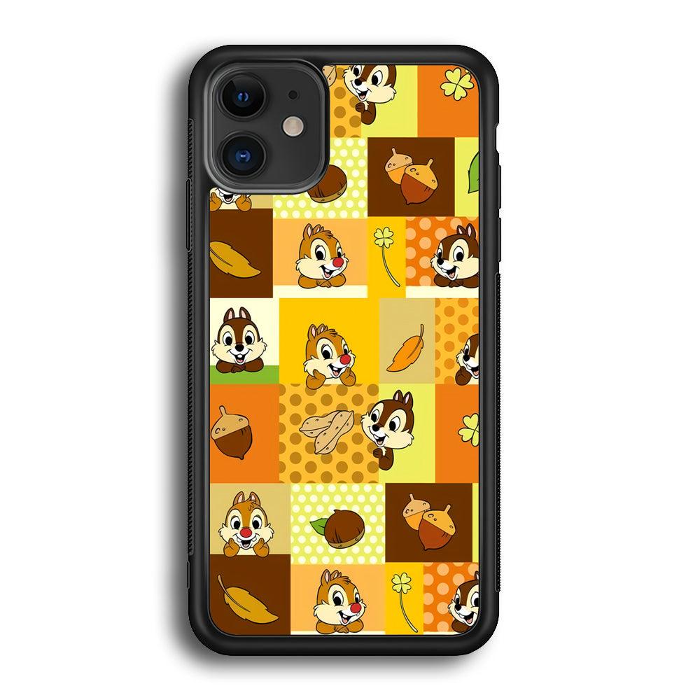 Chip N Dale Framing The Smiles iPhone 11 Case-Rubber Black (2D Case)-Oxvistore