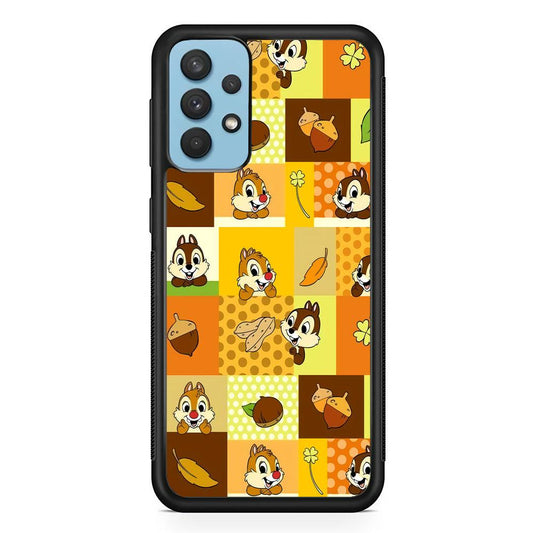 Chip N Dale Framing The Smiles Samsung Galaxy A32 Case-Rubber Black (2D Case)-Oxvistore