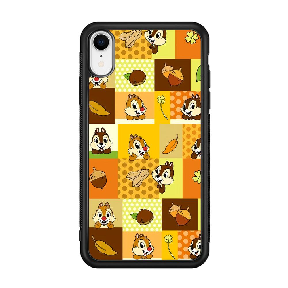 Chip N Dale Framing The Smiles iPhone XR Case-Rubber Black (2D Case)-Oxvistore