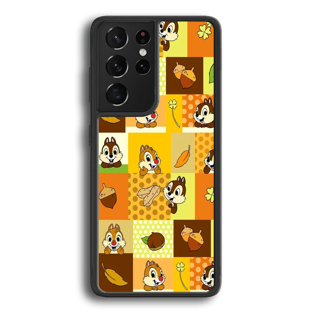 Chip N Dale Framing The Smiles Samsung Galaxy S21 Ultra Case-Rubber Black (2D Case)-Oxvistore