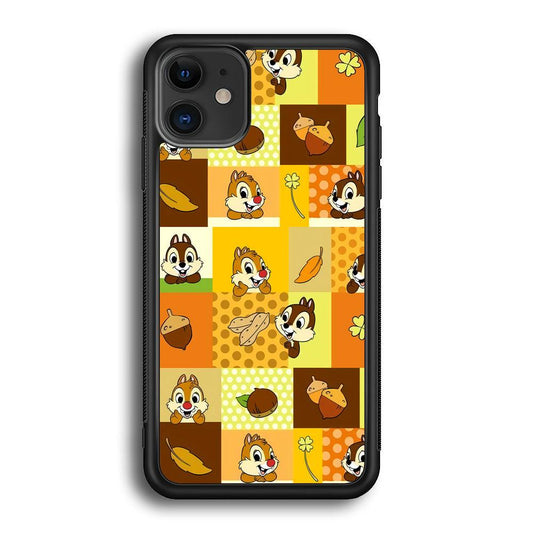 Chip N Dale Framing The Smiles iPhone 12 Case-Rubber Black (2D Case)-Oxvistore