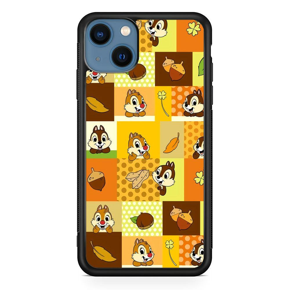 Chip N Dale Framing The Smiles iPhone 13 Case-Rubber Black (2D Case)-Oxvistore