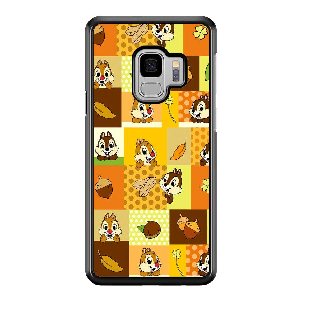Chip N Dale Framing The Smiles Samsung Galaxy S9 Case-Rubber Black (2D Case)-Oxvistore