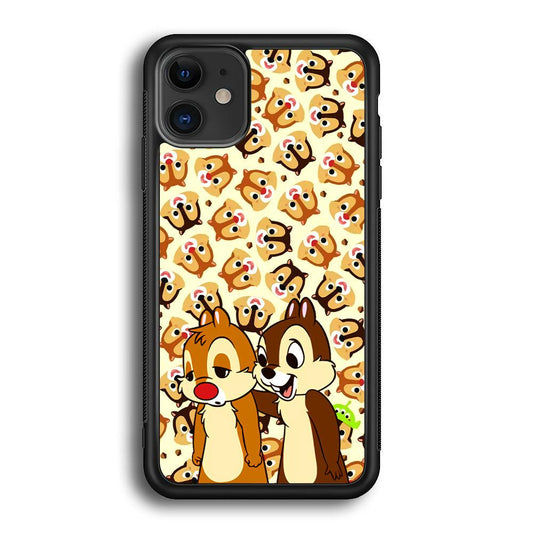 Chip N Dale Just True Friends iPhone 12 Case-Rubber Black (2D Case)-Oxvistore