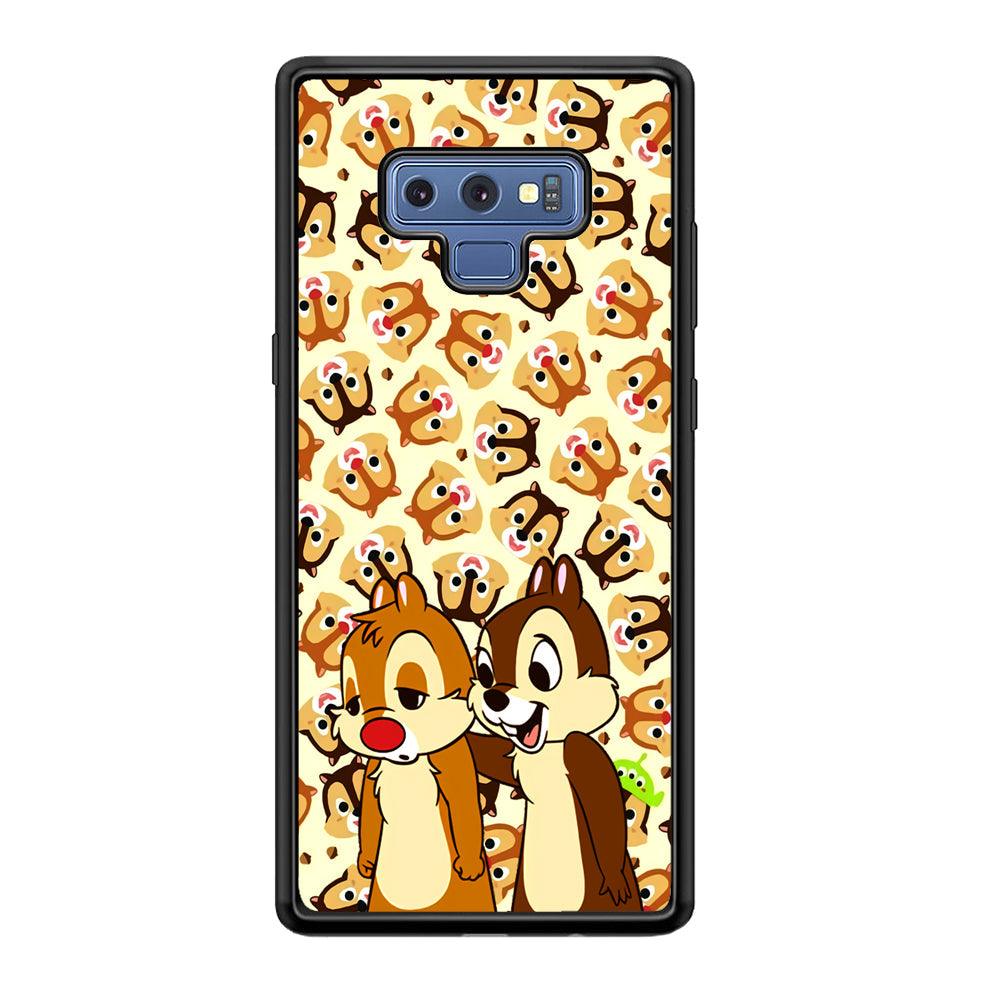 Chip N Dale Just True Friends Samsung Galaxy Note 9 Case-Rubber Black (2D Case)-Oxvistore