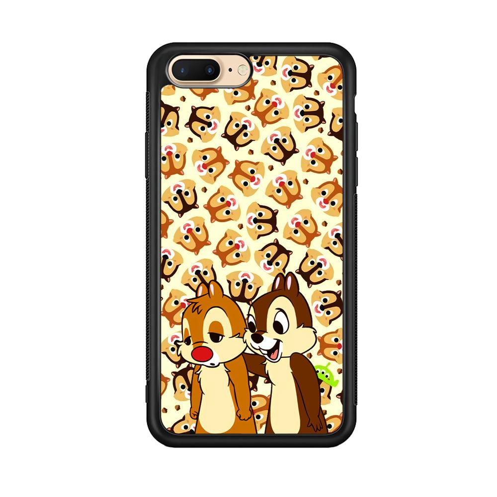 Chip N Dale Just True Friends iPhone 7 Plus Case-Rubber Black (2D Case)-Oxvistore