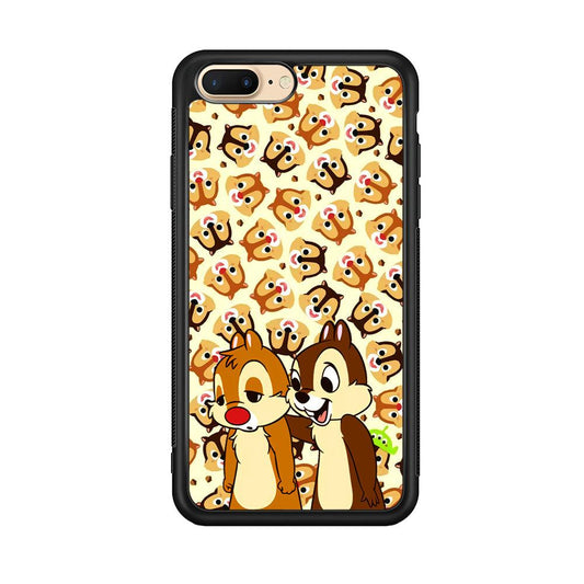 Chip N Dale Just True Friends iPhone 7 Plus Case-Rubber Black (2D Case)-Oxvistore