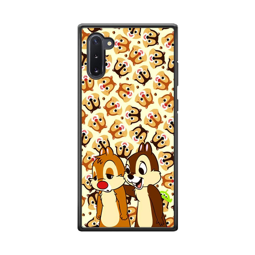 Chip N Dale Just True Friends Samsung Galaxy Note 10 Case-Rubber Black (2D Case)-Oxvistore
