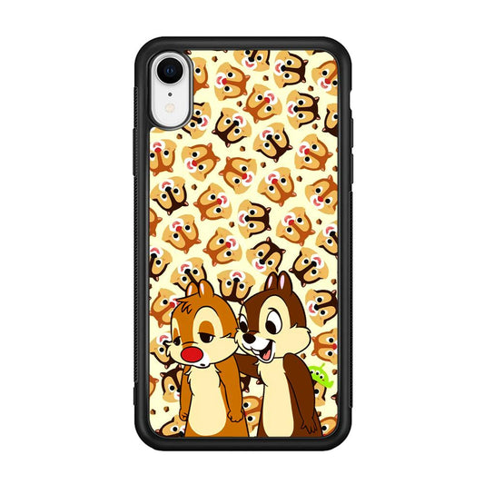 Chip N Dale Just True Friends iPhone XR Case-Rubber Black (2D Case)-Oxvistore