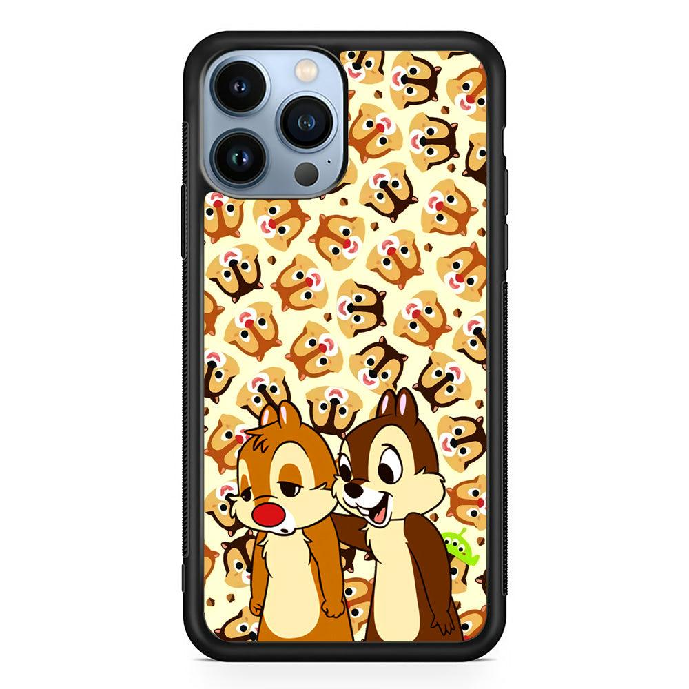 Chip N Dale Just True Friends iPhone 14 Pro Max Case-Rubber Black (2D Case)-Oxvistore